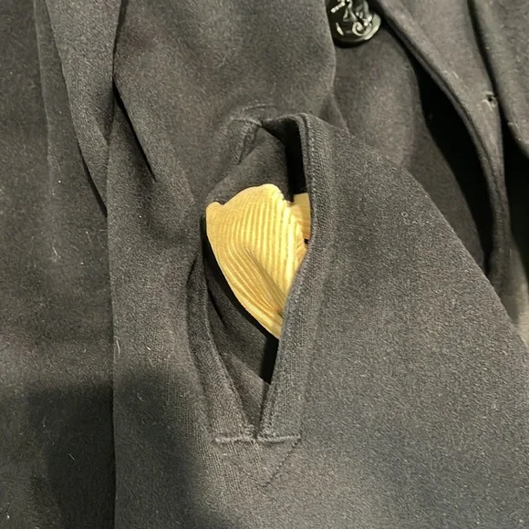 VINTAGE U.S. NAVY 100% WOOL CORDUROY INSIDE POCKETS PEACOT TAGGED SIZE 38 - Picture 2 of 13